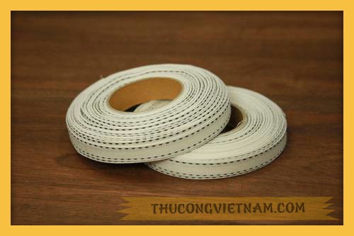 RBG 13 Ruy băng gân viền chỉ trắng