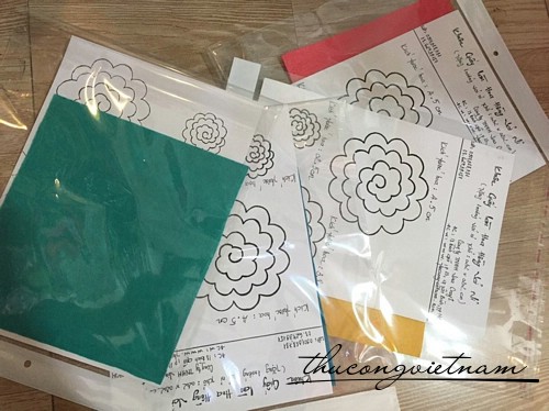 Bộ kit làm hoa hồng vải nỉ