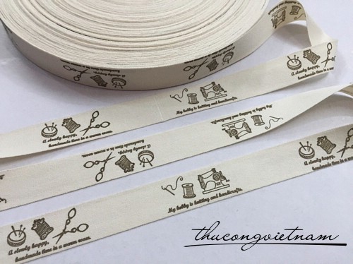 RB cotton in hình may vá độc đáo 2cm