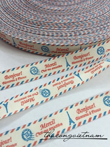 RB cotton in hình nước Pháp độc đáo 2cm