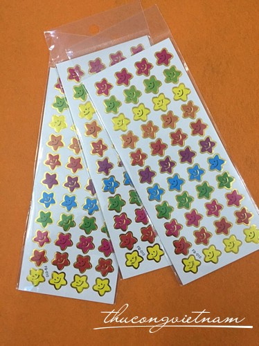 Sticker sao dán nhiều màu 1.5cm