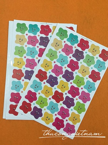 Sticker sao dán nhiều màu 2cm mẫu 2