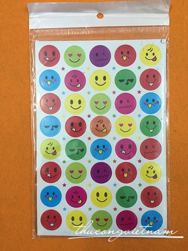 Sticker mặt cười nhiều màu 1.7cm