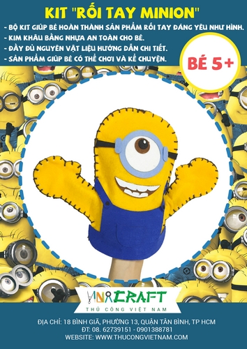 Bộ kit rối tay Minion ngộ ngĩnh