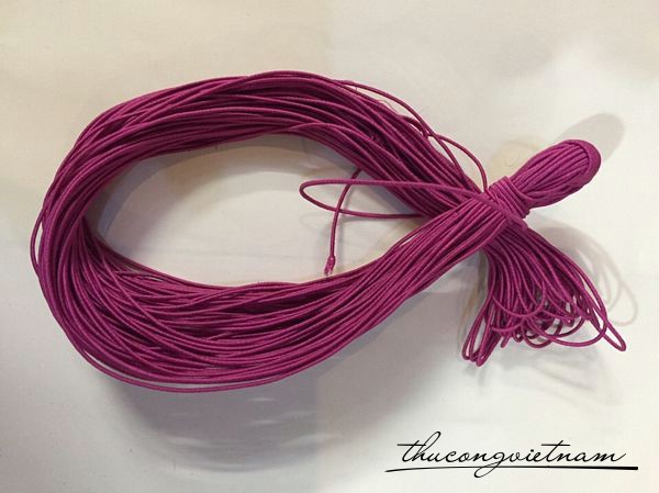 T1-13 Thun màu 1 ly hồng đậm 25m