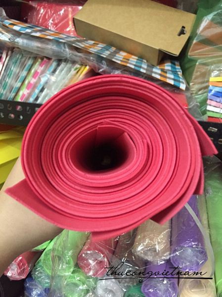MX1-06 Mút xốp 1 ly 50x75 đỏ