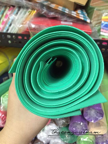 MX1-10 Mút xốp 1 ly 50x75 xanh lá