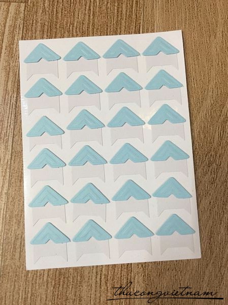 SG-06 Sticker dán góc hình 24 cái xanh biển