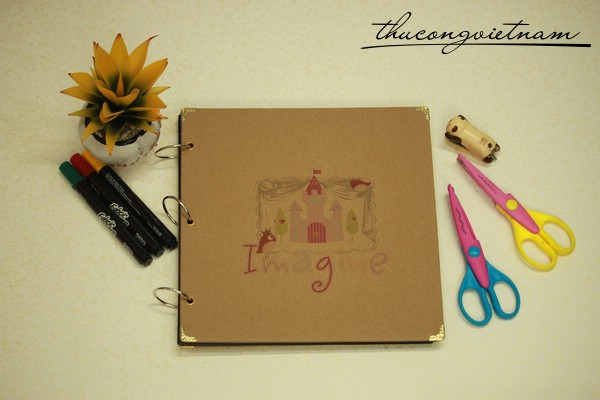 Album scrapbook vintage bìa Imagine