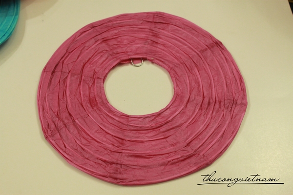 Lồng đèn giấy trơn màu tía 20cm