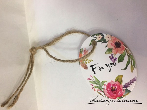 Tag For You hoa hồng 5x6cm 2 cái