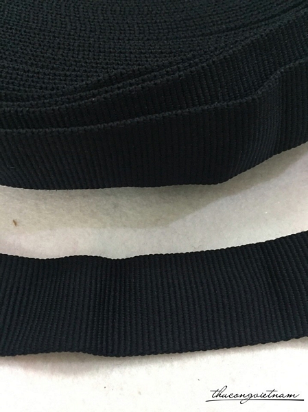 Dây dù túi màu đen bảng 3cm-2mm