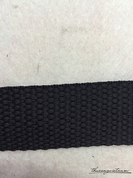 DDT2- 07 Dây dù túi họa tiết cát 3cm màu đen