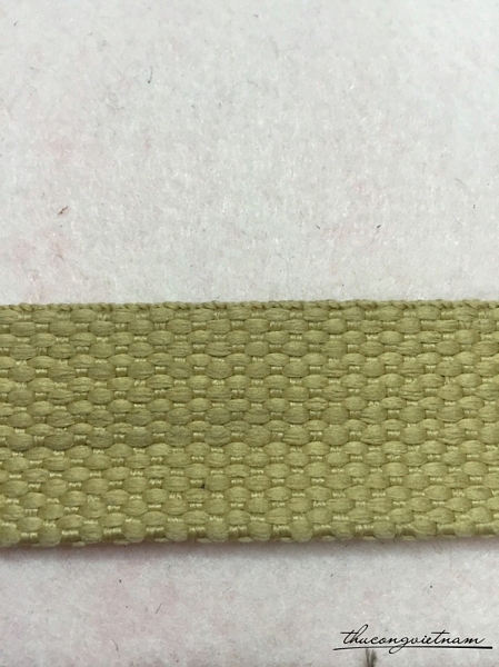 DDT2- 01 Dây dù túi họa tiết cát 3cm màu vàng nhạt