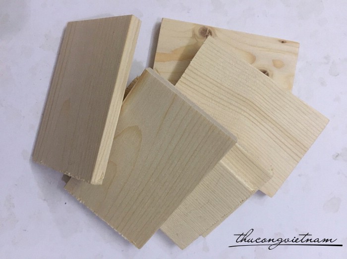 Miếng gỗ hình chữ nhật 4*6 cm