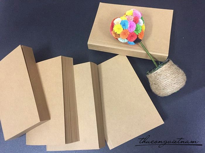 Sổ giấy kraft 216 tờ 15.8x11.2cm khâu chỉ