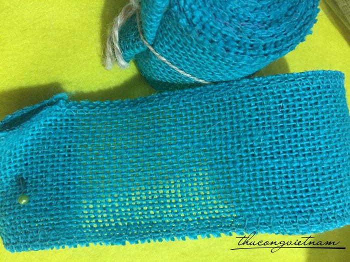 Dây bố màu xanh lam 5cm