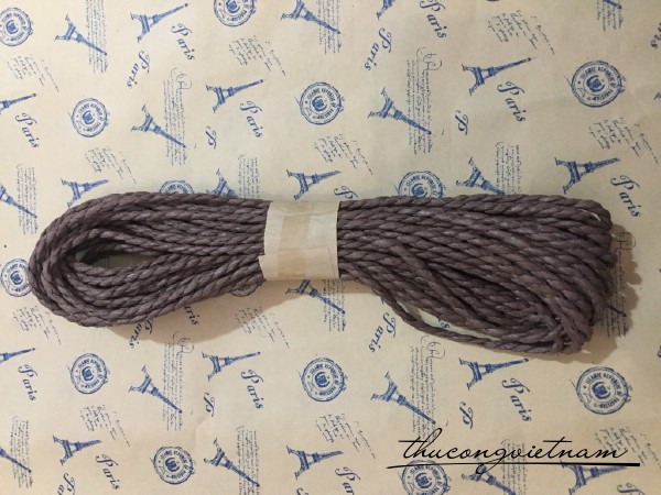 Dây giấy 3mm màu nâu 9m