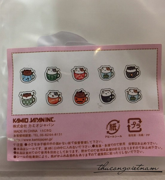 Sticker mèo teacup