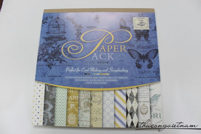 Sổ scrapbook Retro Series 30x30cm 27 tờ - PS014