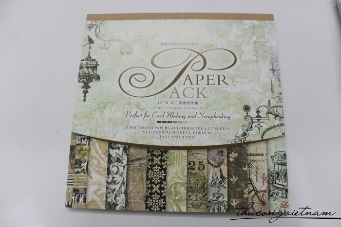 Sổ scrapbook Retro Series 30x30cm 27 tờ - PS013