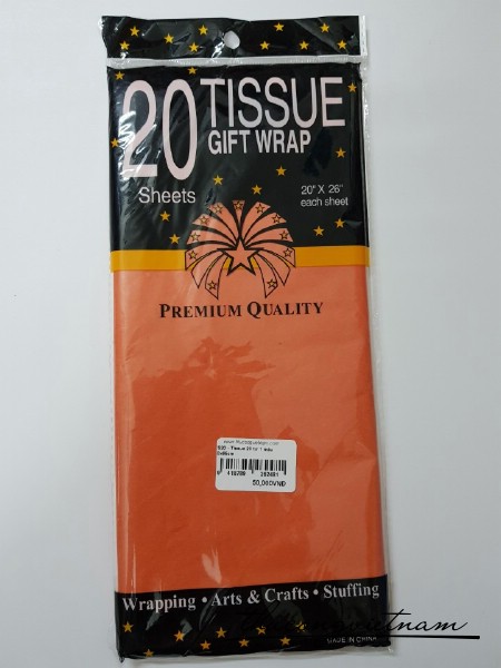 Tissue màu cam 20 tờ 50x65