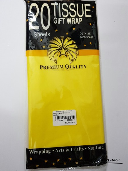 Tissue màu vàng 20 tờ 50x65
