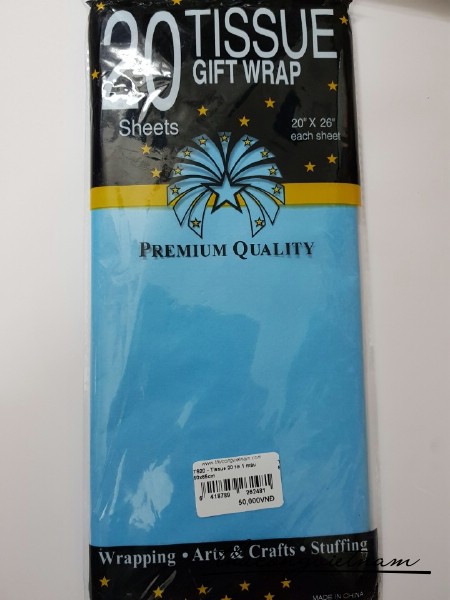 Tissue màu xanh da trời đậm 20 tờ 50x65