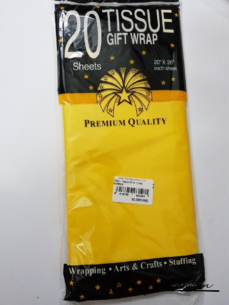 Tissue màu vàng cam 20 tờ 50x65