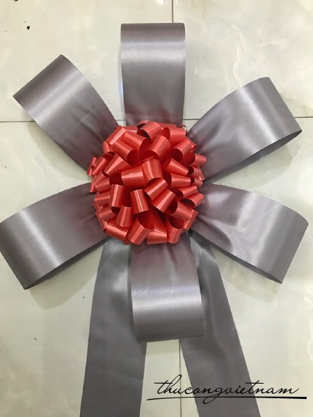 Nơ xe hơi - xe máy màu xám 50cm