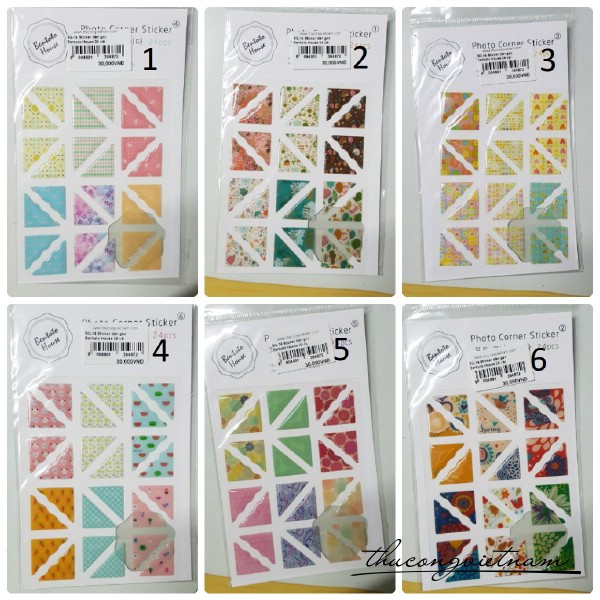 SG-14 Sticker dán góc ảnh Bentoto House nổi 24 cái