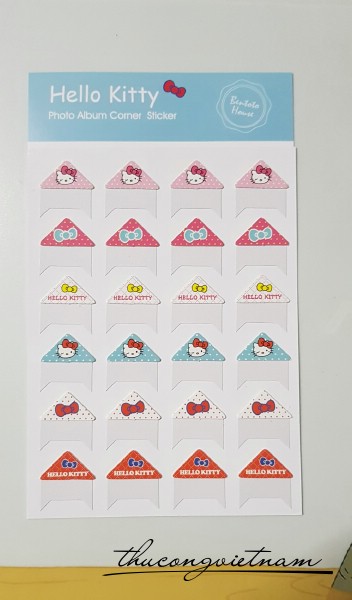 SG-16 Sticker dán góc ảnh Hello Kitty 24 cái