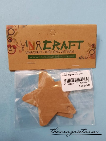 Tag ngôi sao kraft 5 cái