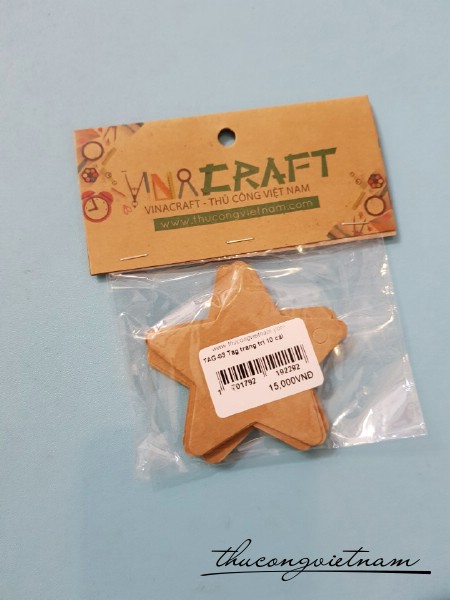 Tag ngôi sao kraft 10 cái