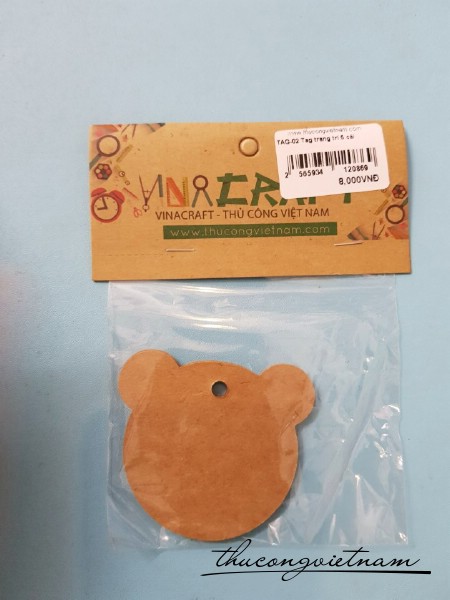Tag gấu kraft 5 cái