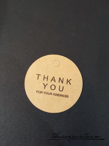 Tag Thanks tròn kraft 2 cái