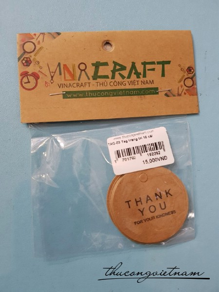 Tag Thanks tròn kraft 10 cái