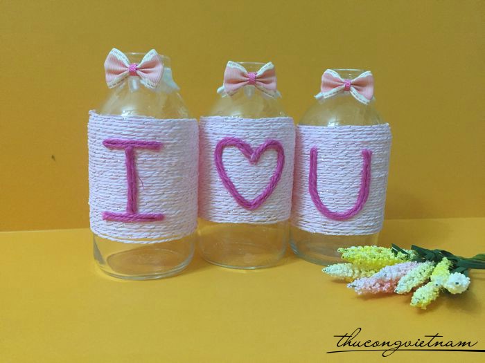 Bộ lọ trang trí I💗U
