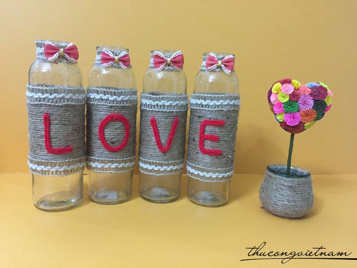 Bộ lọ trang trí chữ LOVE mẫu 1