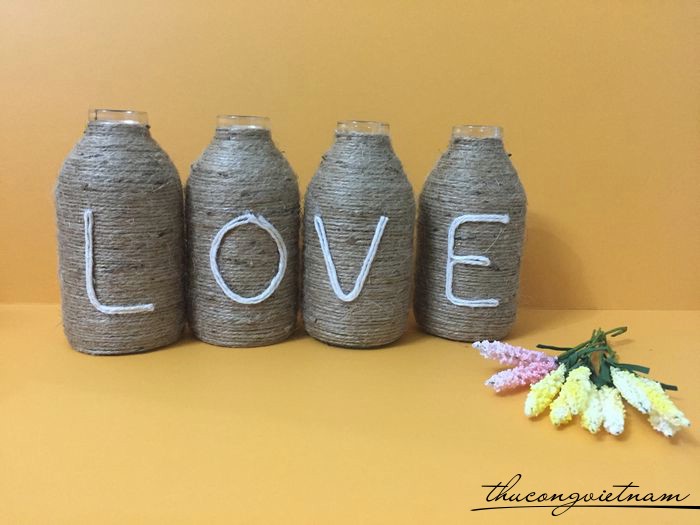 Bộ lọ trang trí chữ LOVE mẫu 2