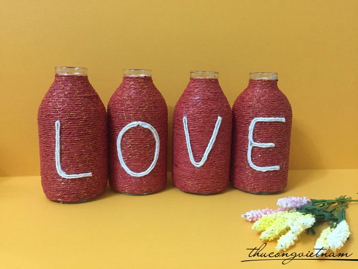 Bộ lọ trang trí chữ LOVE mẫu 5