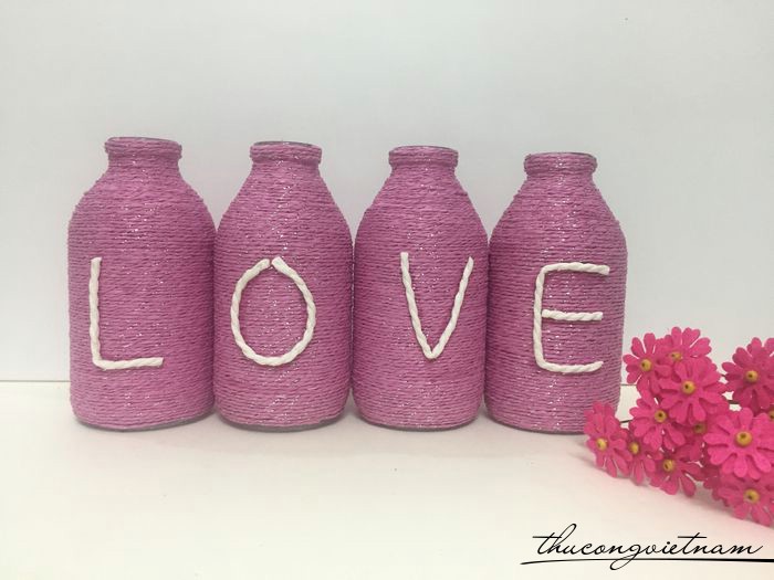 Bộ lọ trang trí chữ LOVE mẫu 9