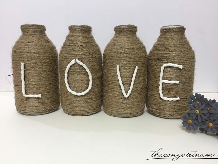 Bộ lọ trang trí chữ LOVE mẫu 10