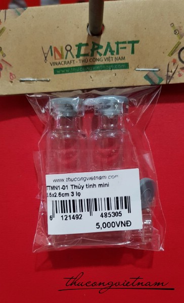 Lọ thủy tinh mini 3.5x2.6cm 3 lọ
