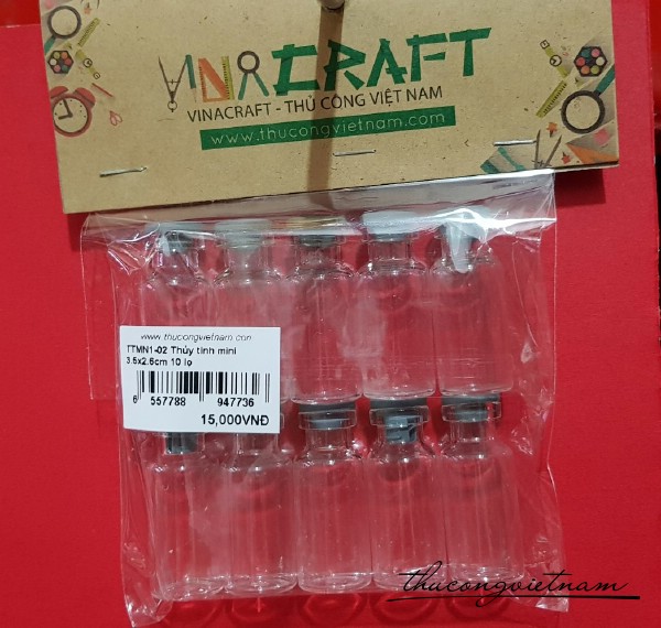 Lọ thủy tinh mini 3.5x2.6cm 10 lọ