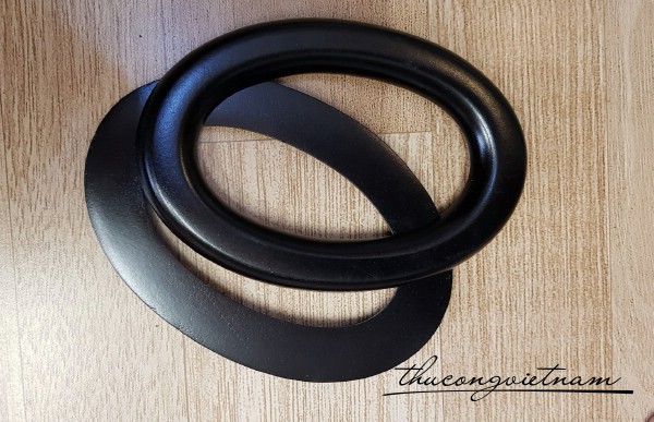 QG009 Quai gỗ túi xách Oval 9.5x14cm