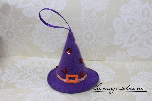 Phụ kiện Halloween nón phù thủy tím