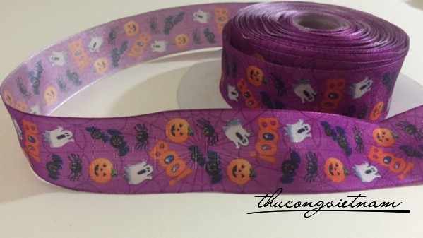 Ruy băng họa tiết Halloween 3cm