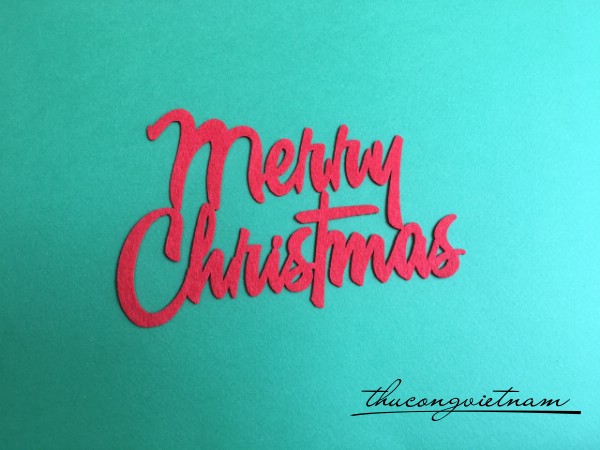 Chữ Merry Chirstmas mẫu 4 - 22cm