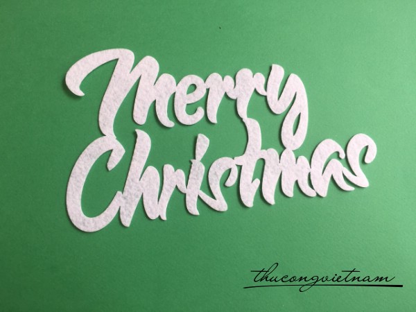 Chữ Merry Chirstmas mẫu 5 - 15cm